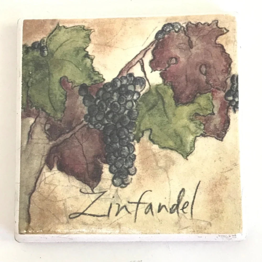 Coasters Wine Themed Wine Country Merlot Zinfandel Chardonnay Pinot NEW